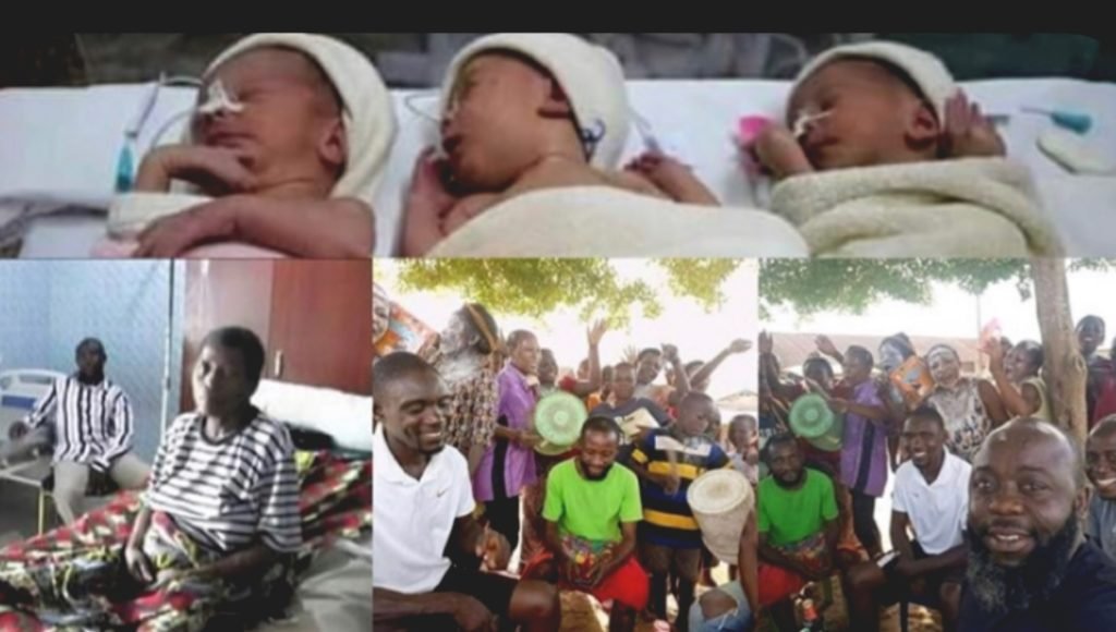 The Whole Community Rejoice As ‘barren Woman Gives Birth To Triplets At Age 55