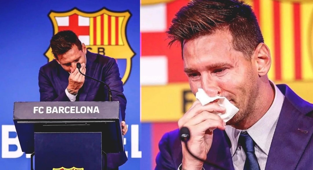 Messi Breaks Down In Tears As He Explains Why Hes Leaving Barcelona After 21 Years 2094